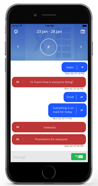 ROSTER BUBBLE | STAFF COMMUNICATION